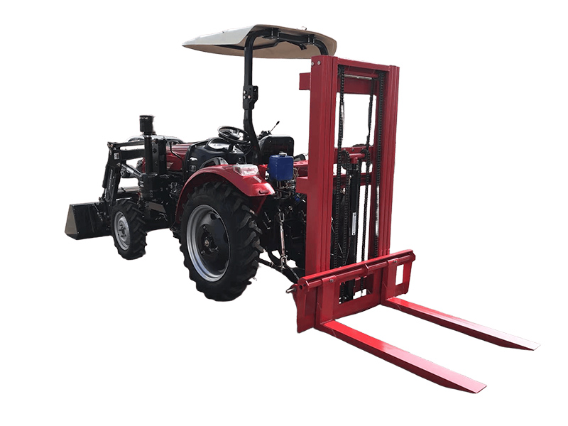 Rear mounted lift for tractors